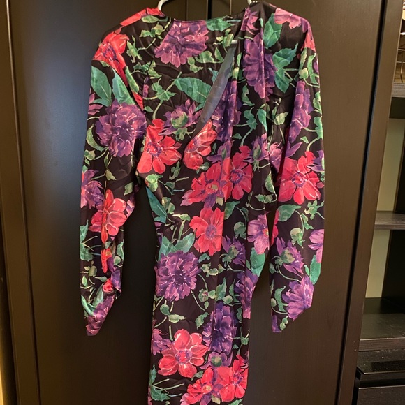 Zara Dresses & Skirts - ZARA DRESS FLORAL SATIN NEW